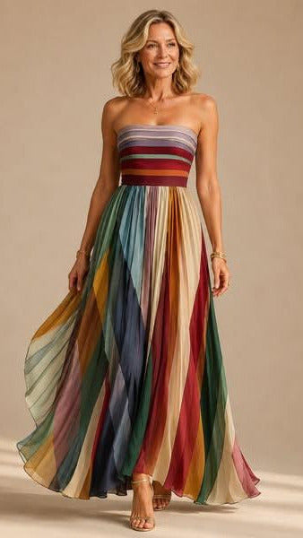 Robe Maxi Élégante à Imprimé Floral   Dos Nu Chic