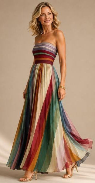 Robe Maxi Élégante à Imprimé Floral   Dos Nu Chic
